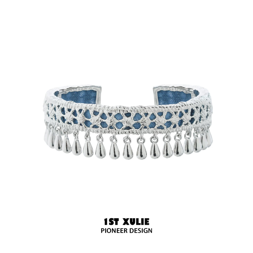 1ST XULIE Ethnic Style Blue Alloy Bracelet