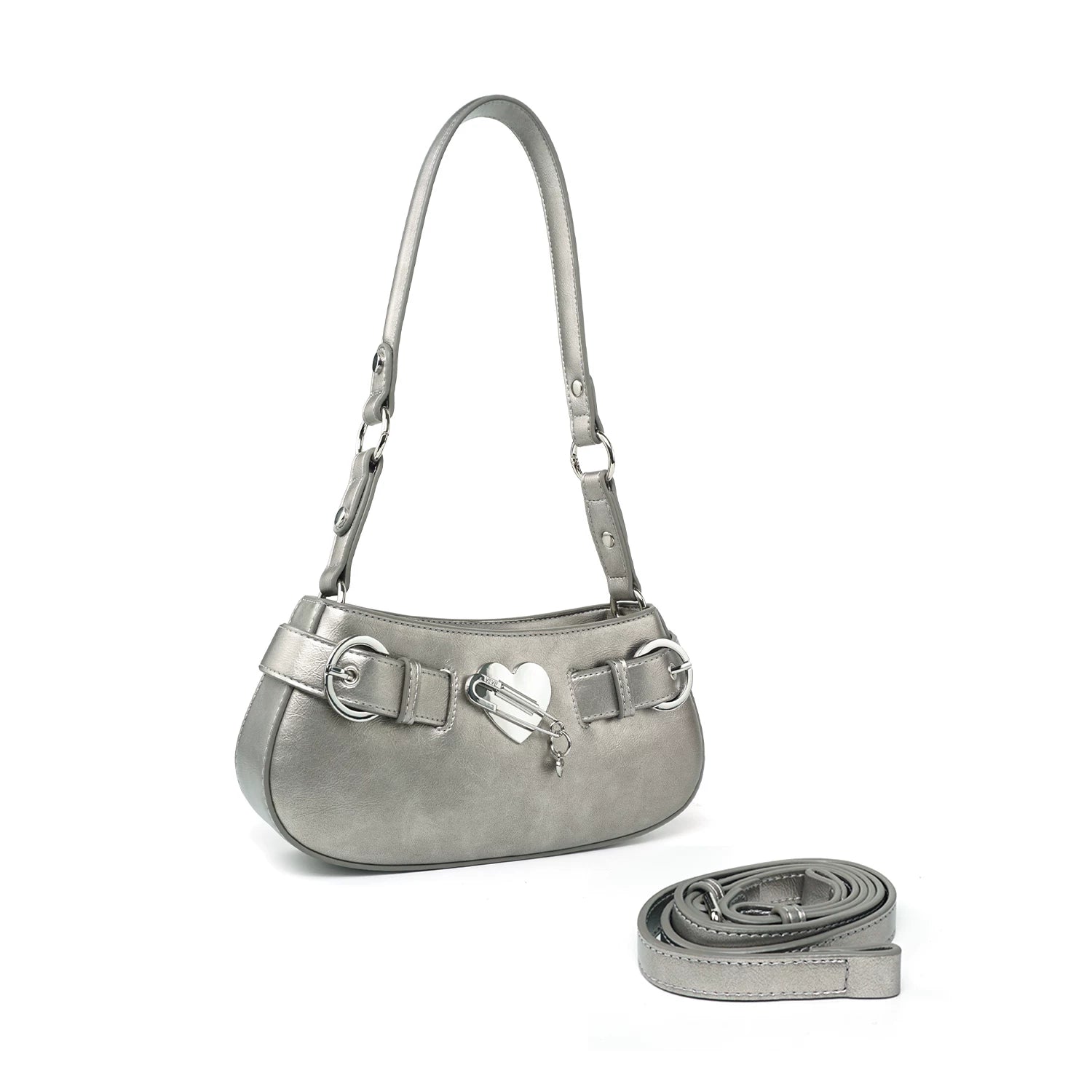 VFVF Purple Faux Leather Zip-Top Crossbody Bag