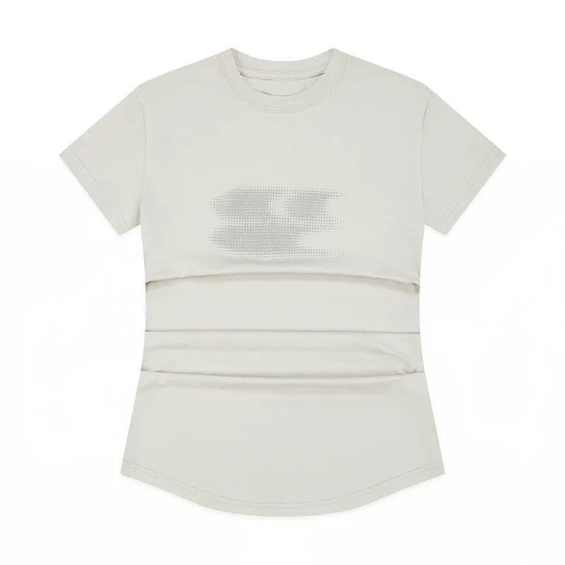 Crying Center Three-Color Gradient Cool-Touch Fitted Tee