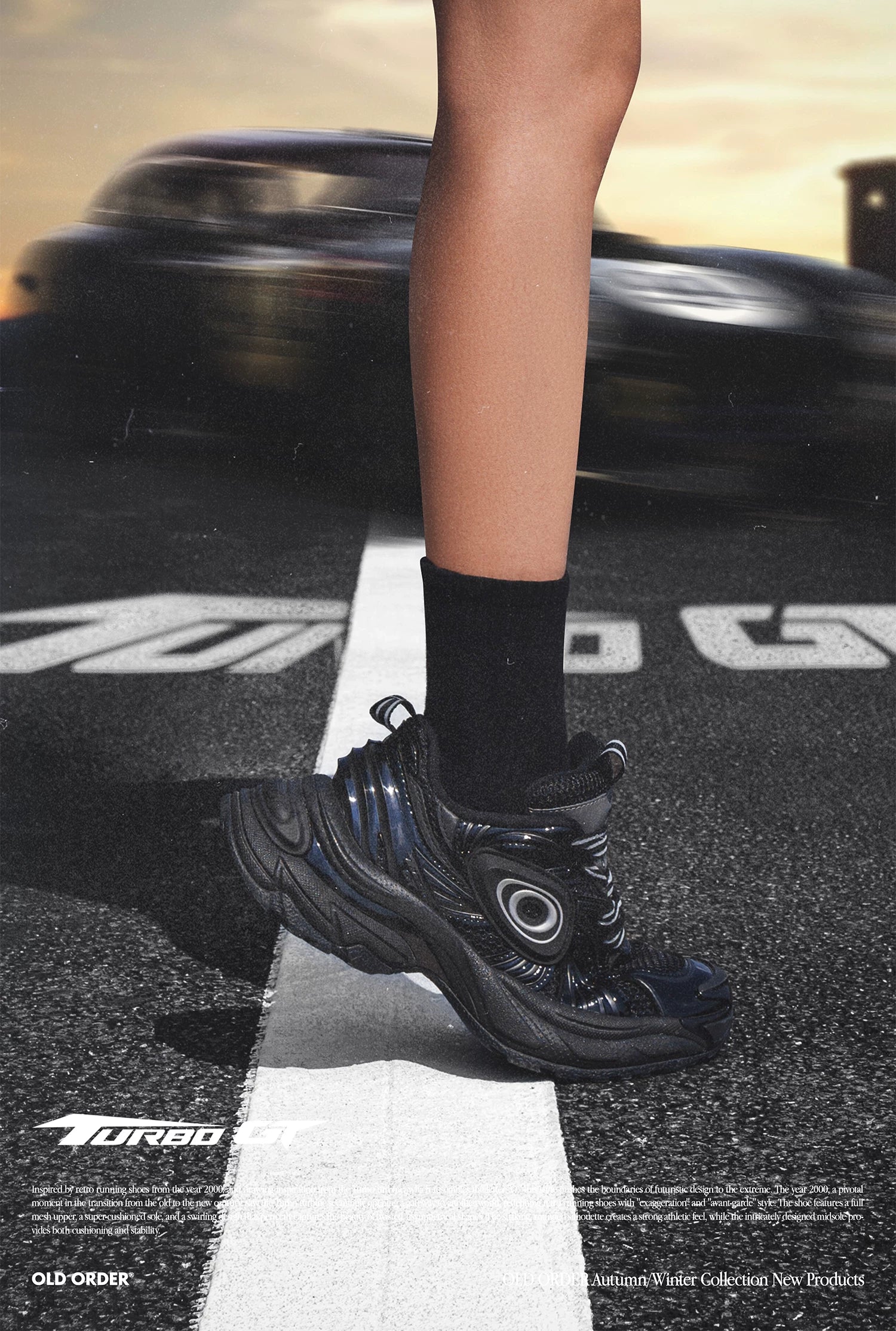OLD ORDER Leather Lace-Up Dad Sneaker