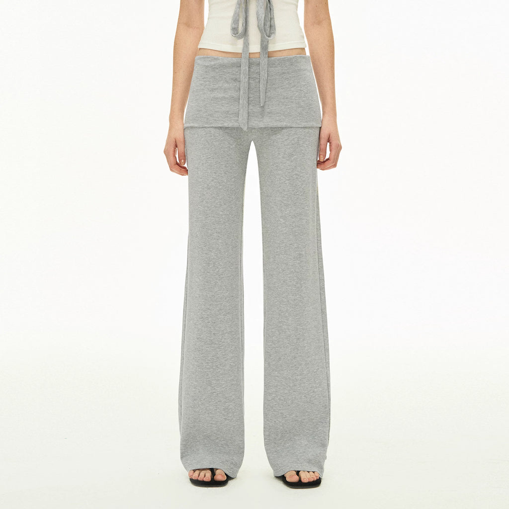 ARISEISM American Retro Two-Tone Cuffed Wide-Leg Pants