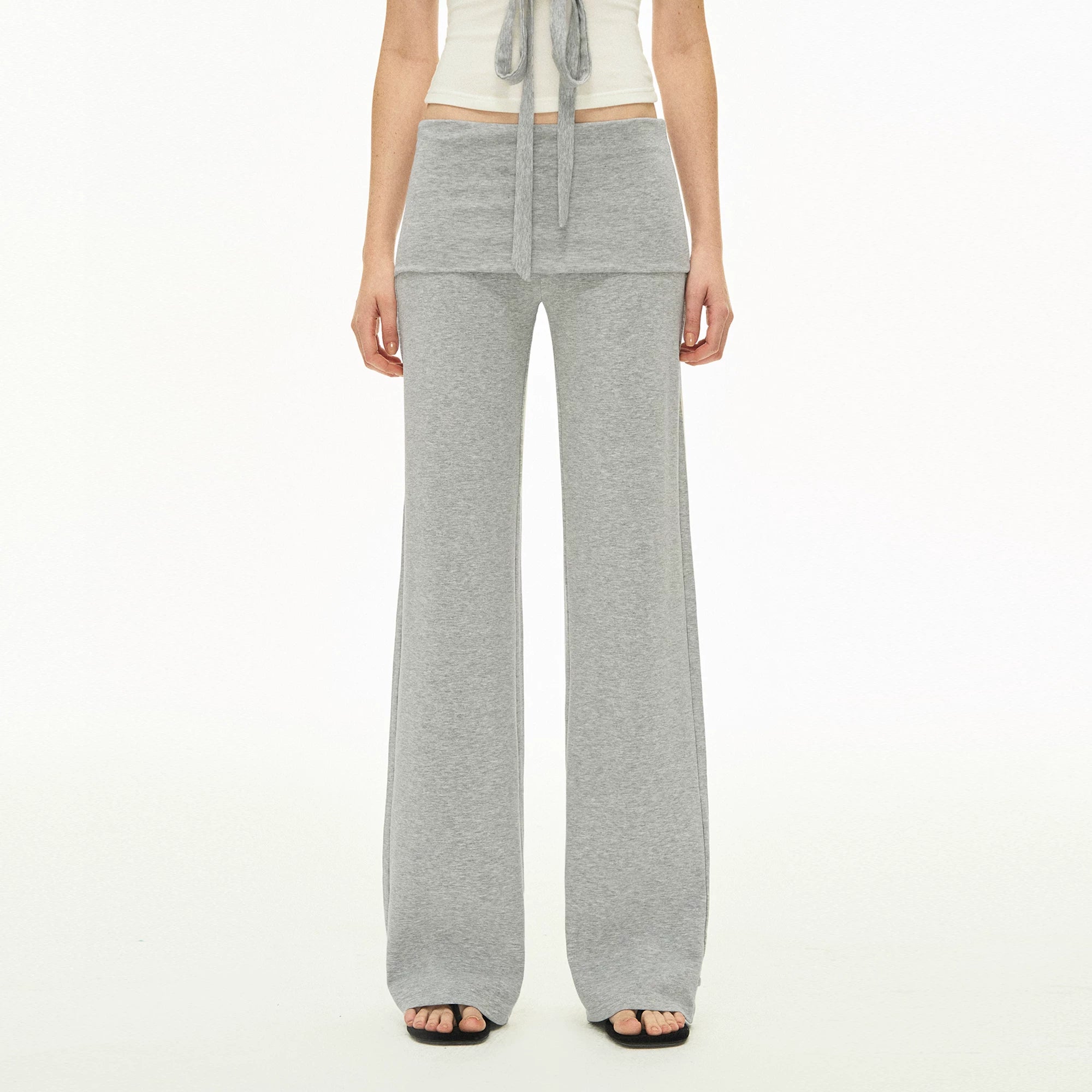ARISEISM American Retro Two-Tone Cuffed Wide-Leg Pants