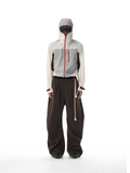 BEVAN UP Nylon Color-Block Zip-Up Sun Protection Jacket