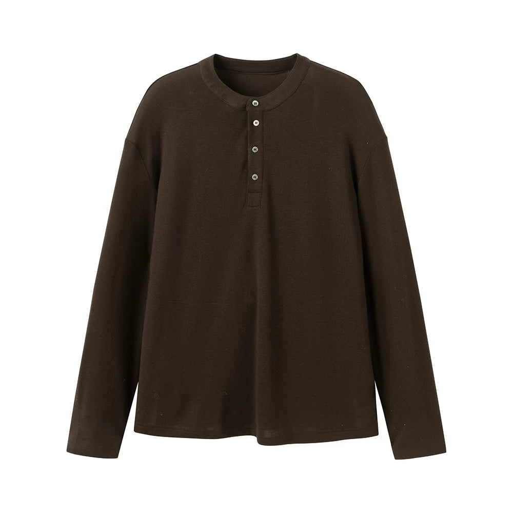 AzureLisseur Wool Henry Neck Sweater