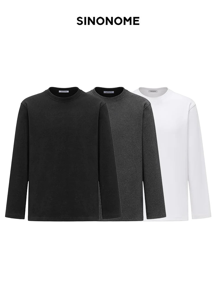 SINONOME Warm and Fleece Slim-fitting Small Turtleneck Long Sleeves