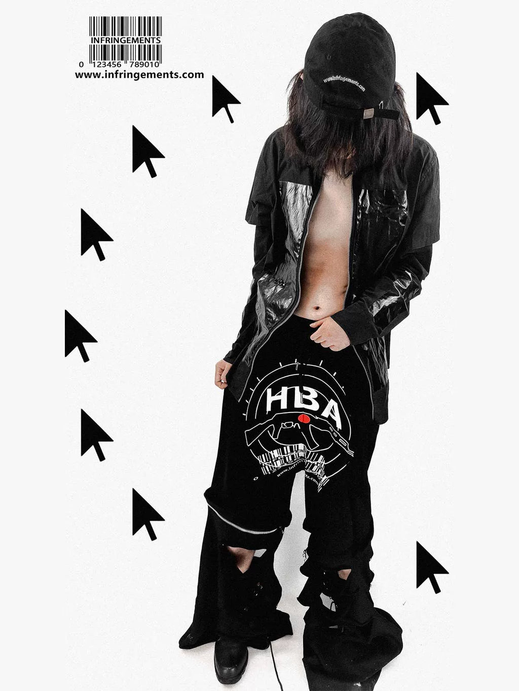 INFRINGEMENTS HBA Bootleg Bullet Wide-Leg Sweatpants
