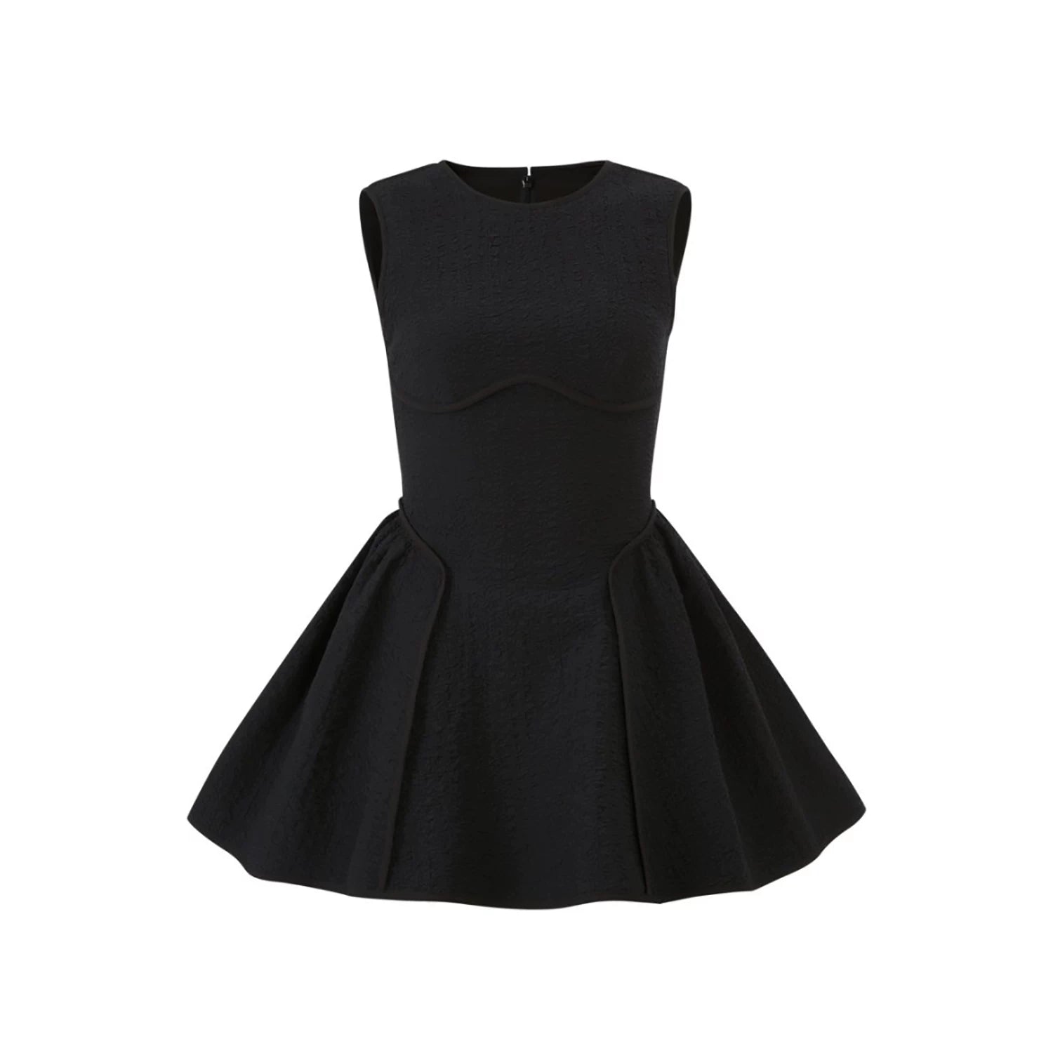 Avenement Slim-fitting Waist Round Neck Sleeveless Dress
