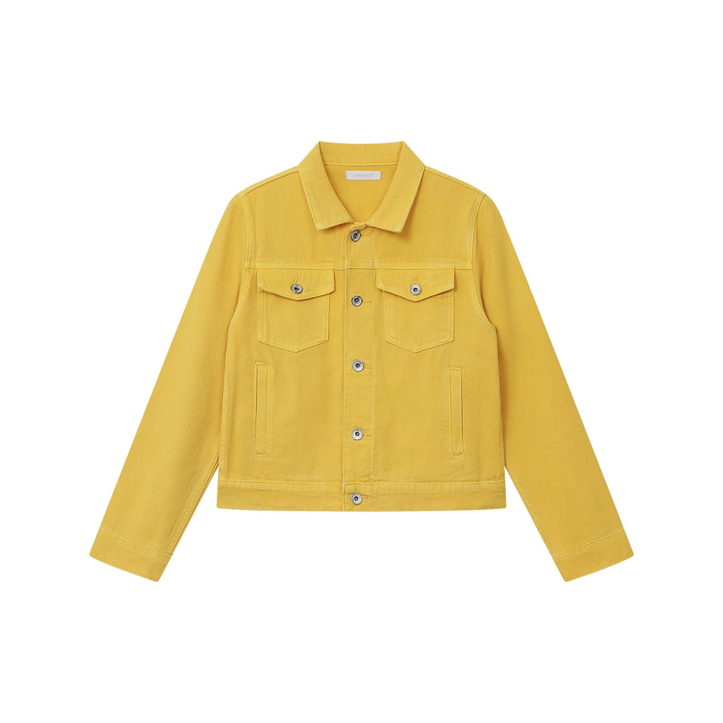 FUNKYFUN Short Lapel Denim Jacket