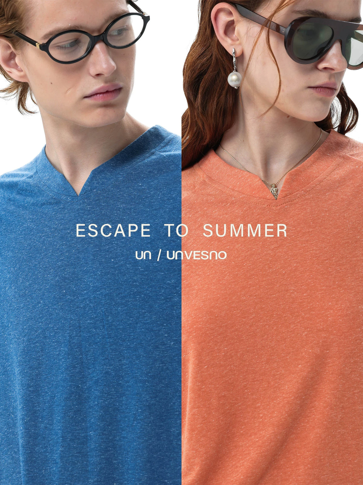 Unvesno Relaxed Raglan V-Neck Linen Tee