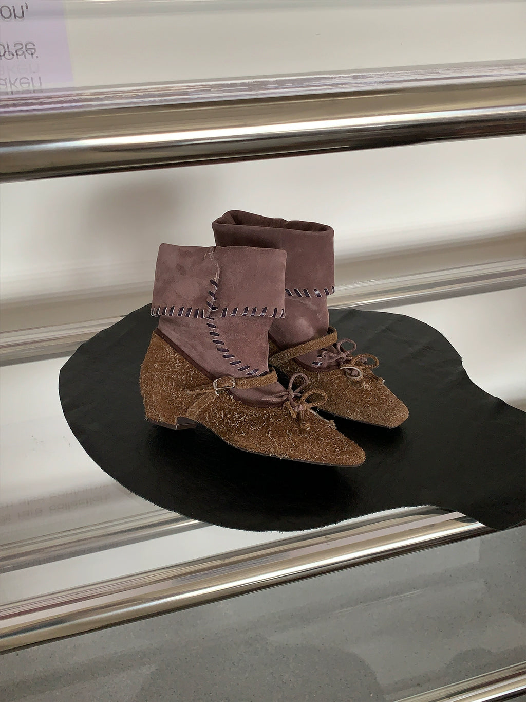 MILOOEY Leather Square-Toe Western Boot