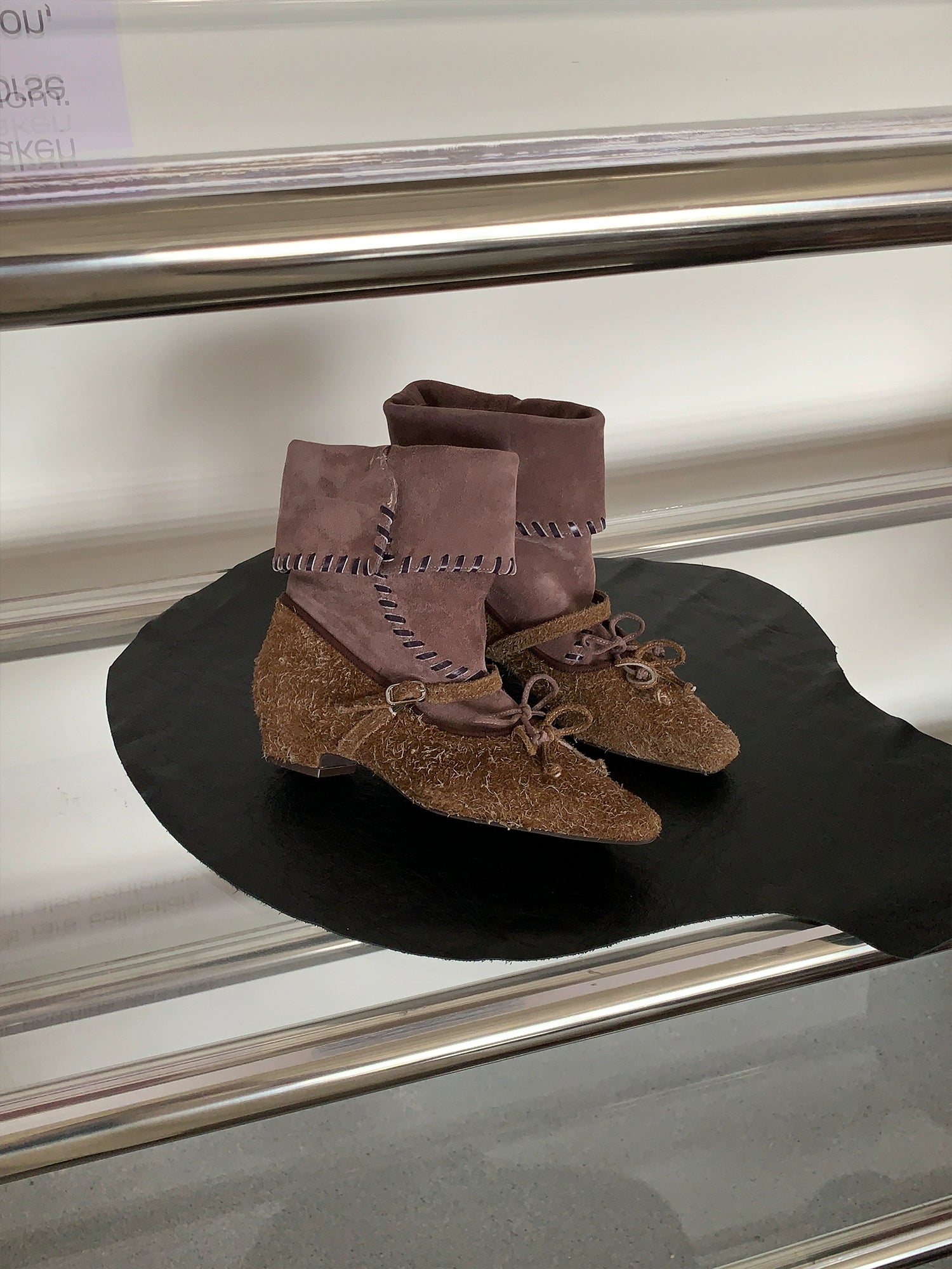 MILOOEY Leather Square-Toe Western Boot