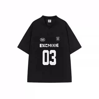EXITMODE Vintage Striped V-Neck Tee