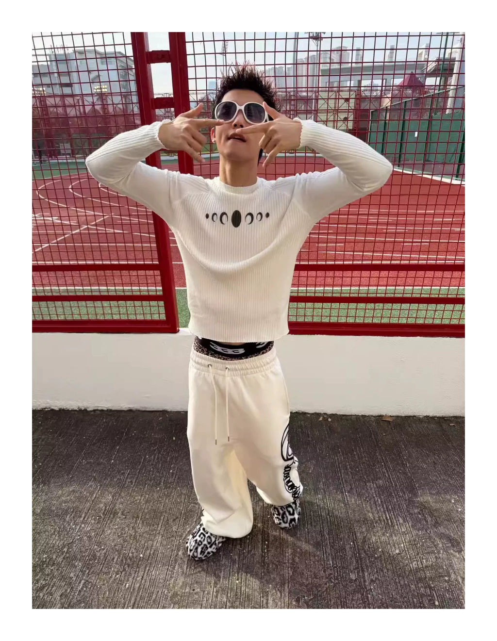 KARMANISTIC Vintage Sports Leisure Knitted Long Sleeves