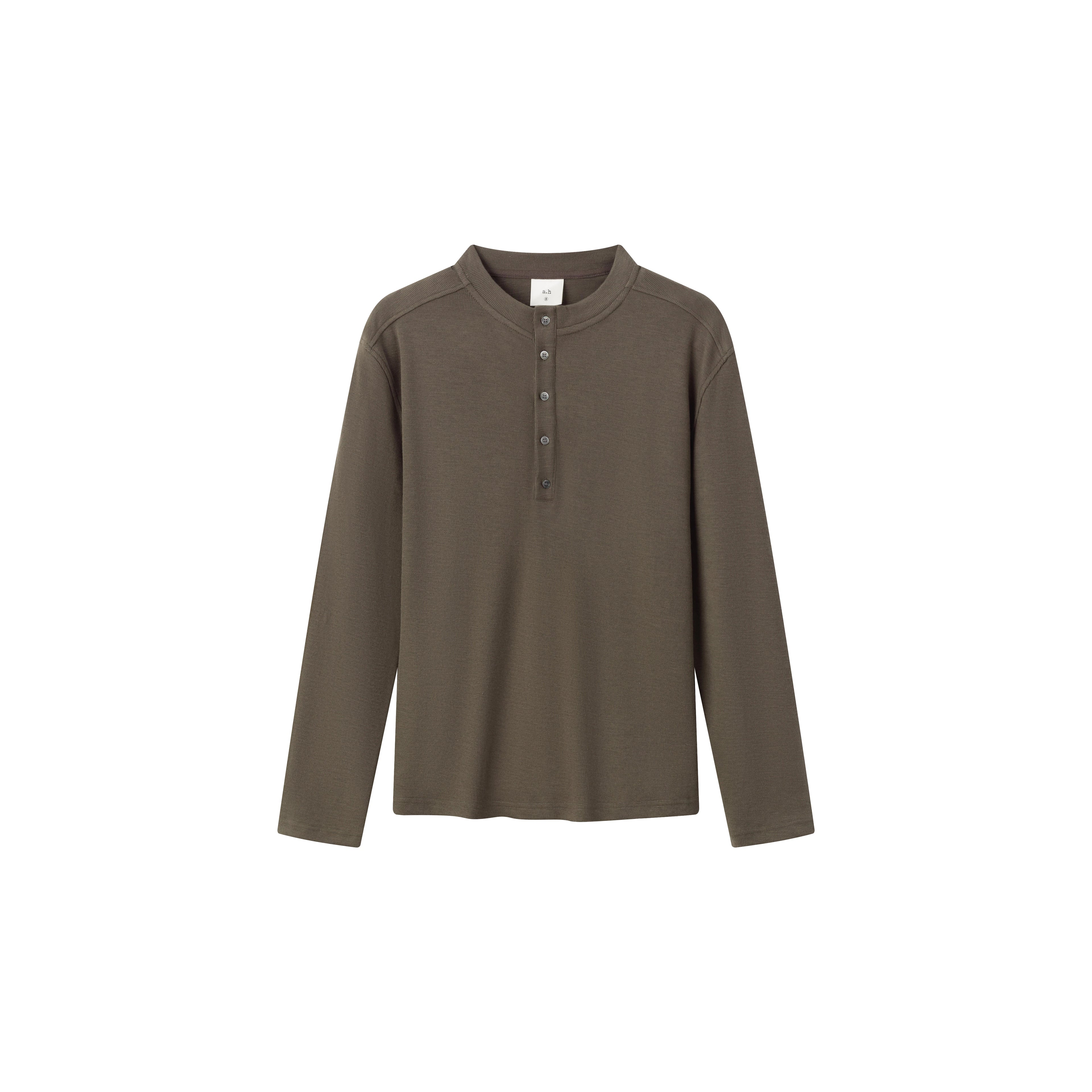 Anniehall25ss Henley vintage bamboo cotton long sleeve Tee
