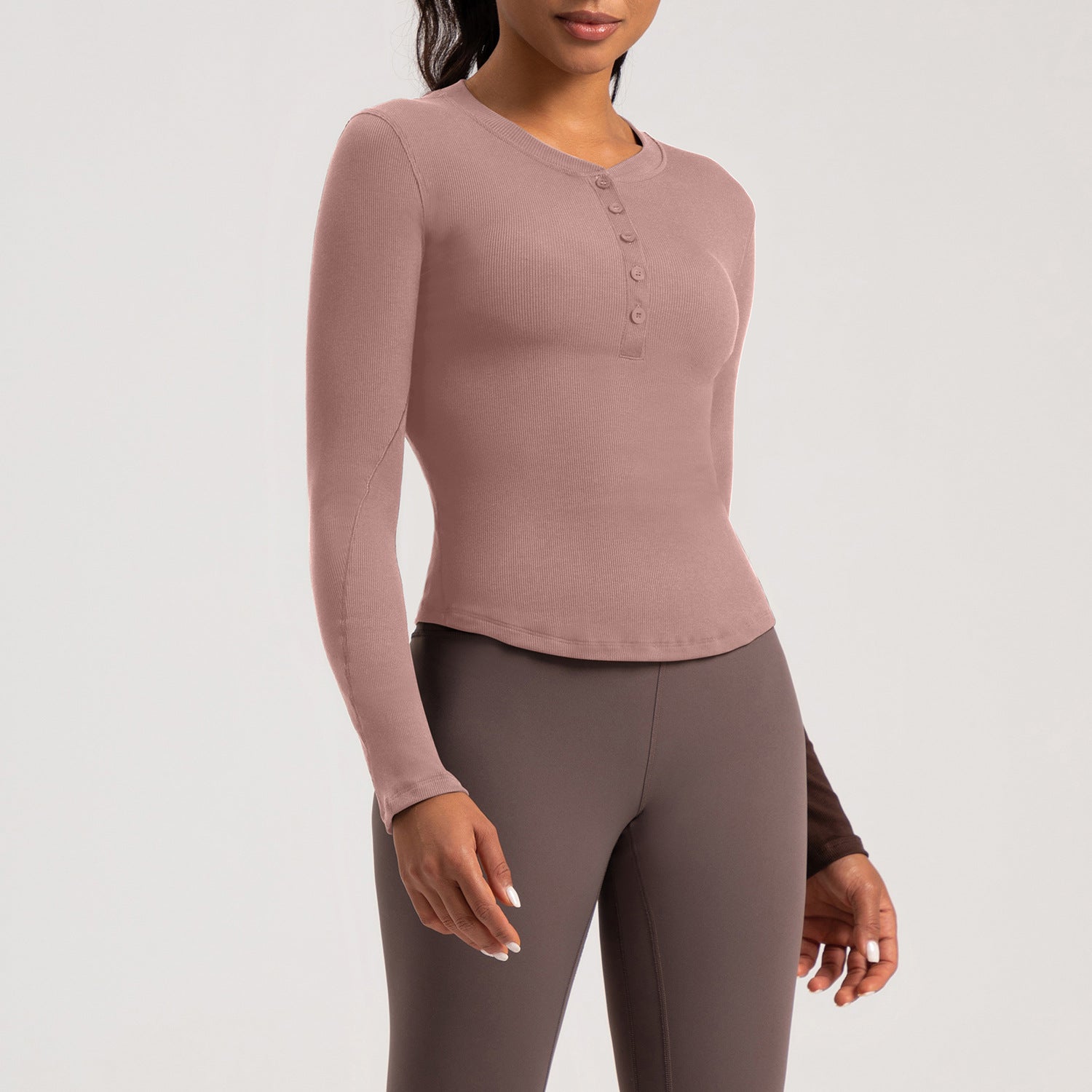 Athena Lulu Henley Shirt Sports Yoga Suit