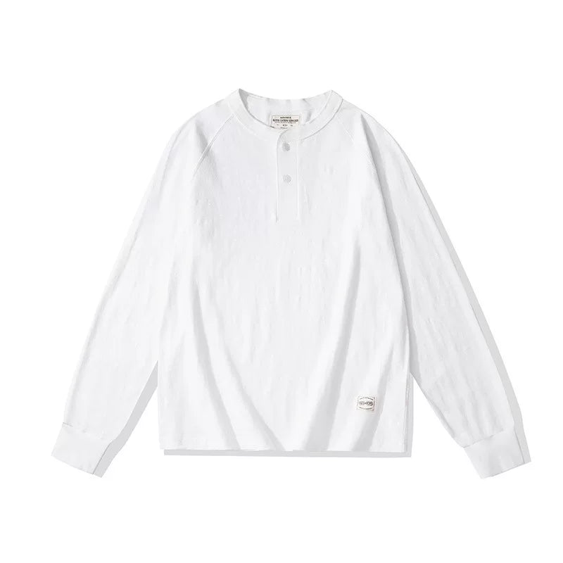 PrintAce Bamboo-Joint Cotton Breathable Loose-Fit Henley