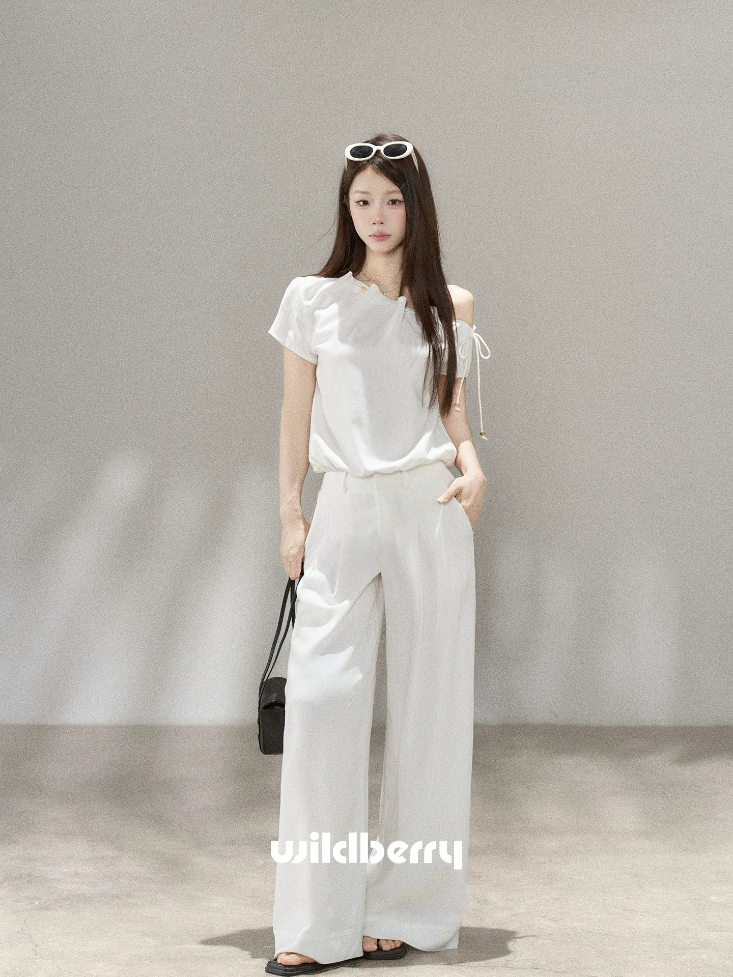 Wildberry Off-Shoulder High-Waist Two-Piece Set