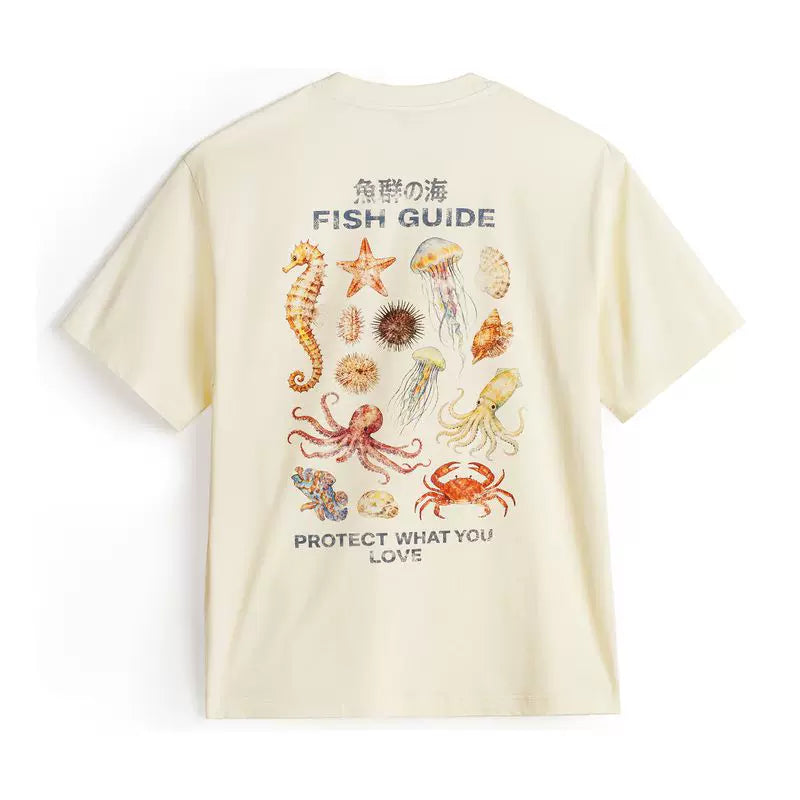 MADEN Tropical Print Washed Relaxed Camp Shirt