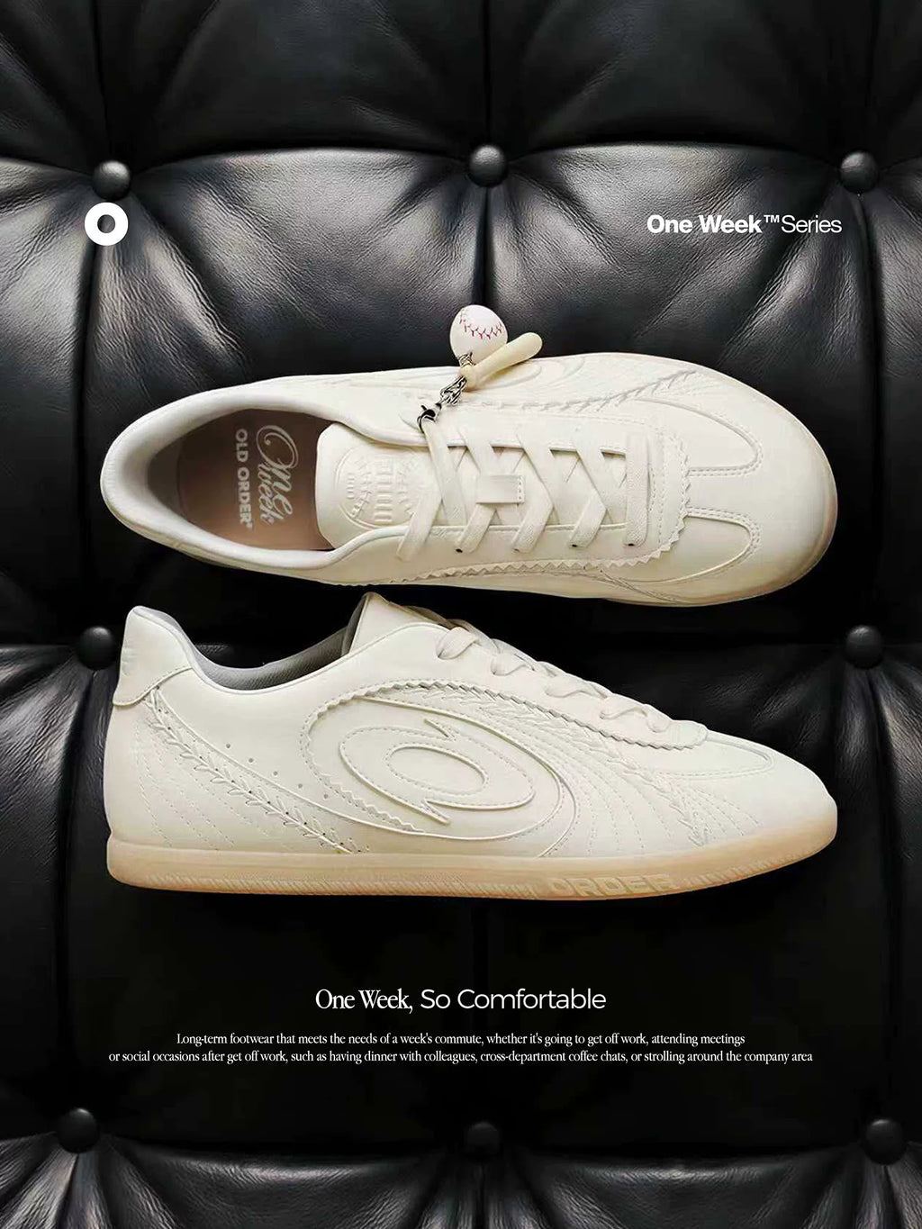 OLD ORDER Leather Lace-Up Retro Trainer