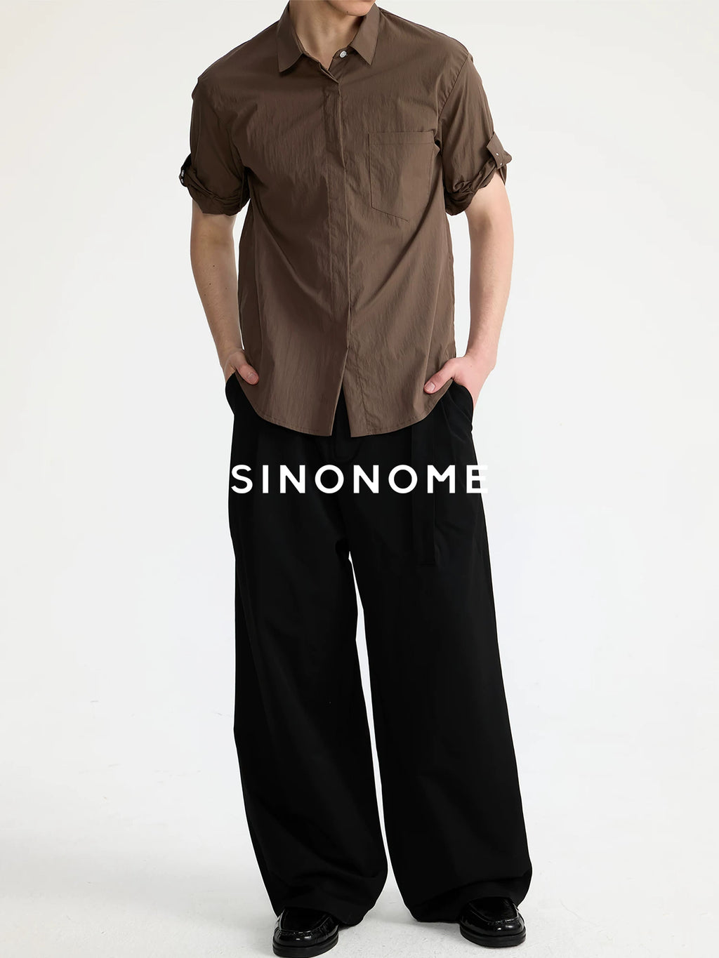 SINONOME Sexy Tension 60s Wrinkle-Texture Slim Fit Shirt