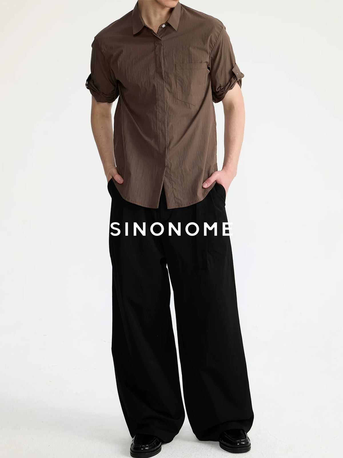 SINONOME Sexy Tension 60s Wrinkle-Texture Slim Fit Shirt