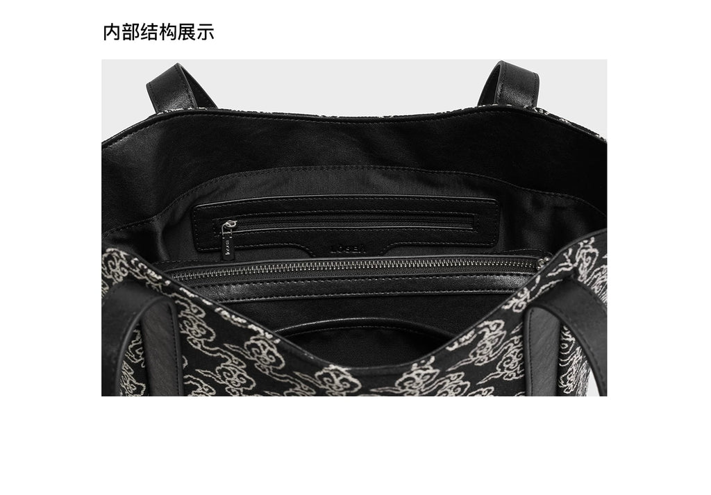 LOSEA Versatile Embroidered Vegetable Basket Tote Bag