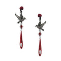 MASW Gold-Plated Alloy Creative Raven Earrings