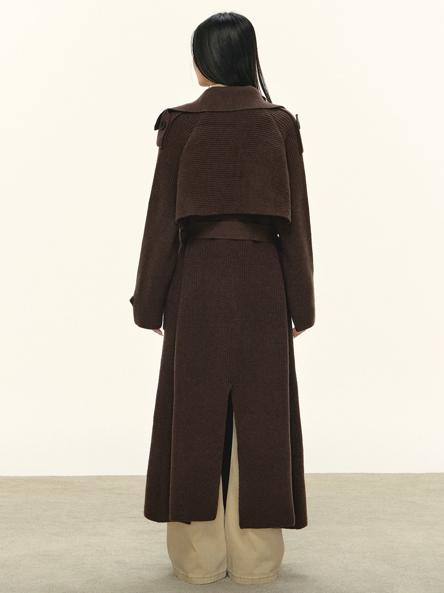 Anna Aneae Double-breasted Medium-length Temperament Coat