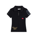 Achihara Horse Racing Polo Embroidered Shirt - Women's Layering Tee Top
