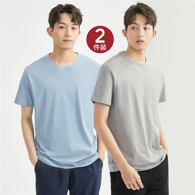 Giordano -Pack Solid Cotton Crew Neck Tee