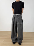 CHEIN CHEN Pleated Relaxed Wide-Leg Trousers