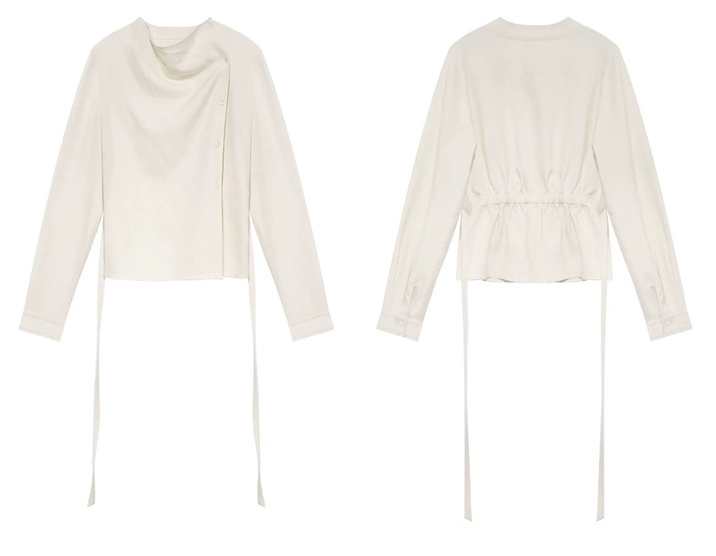 TYANG Simple Strap Waist High-end Shirt