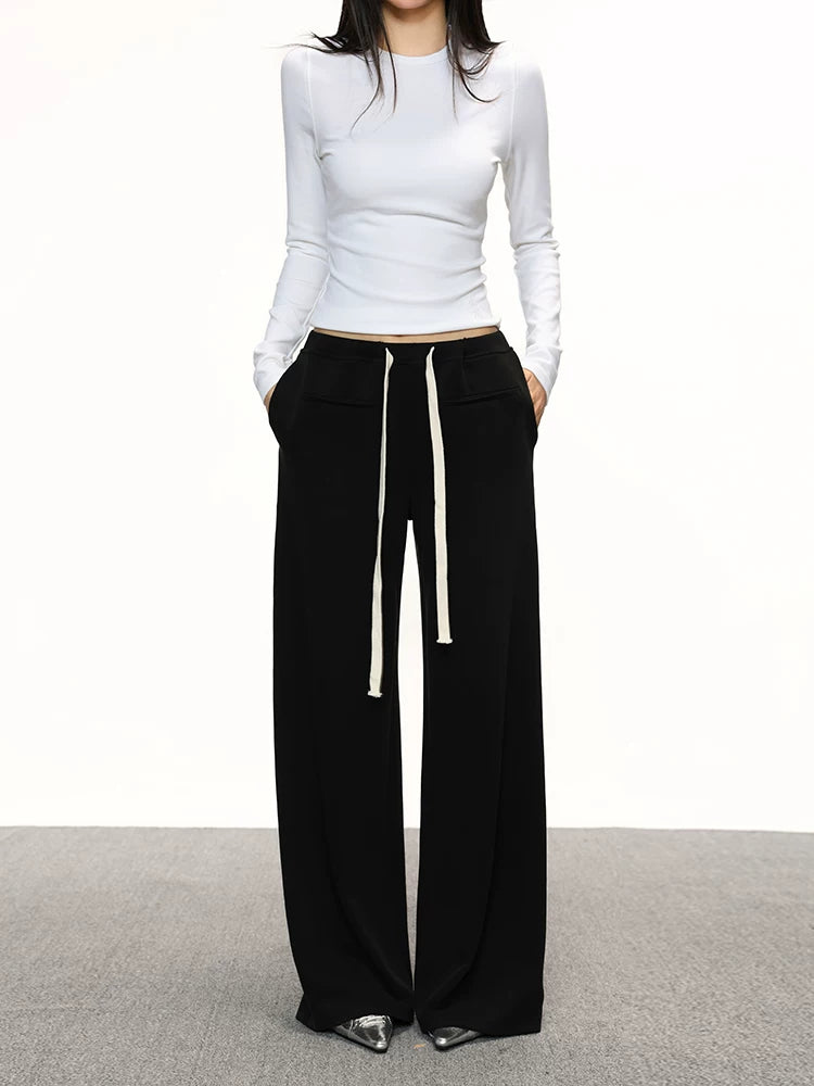 Cherry melody Vintage High Waist Wide Leg Casual Pants