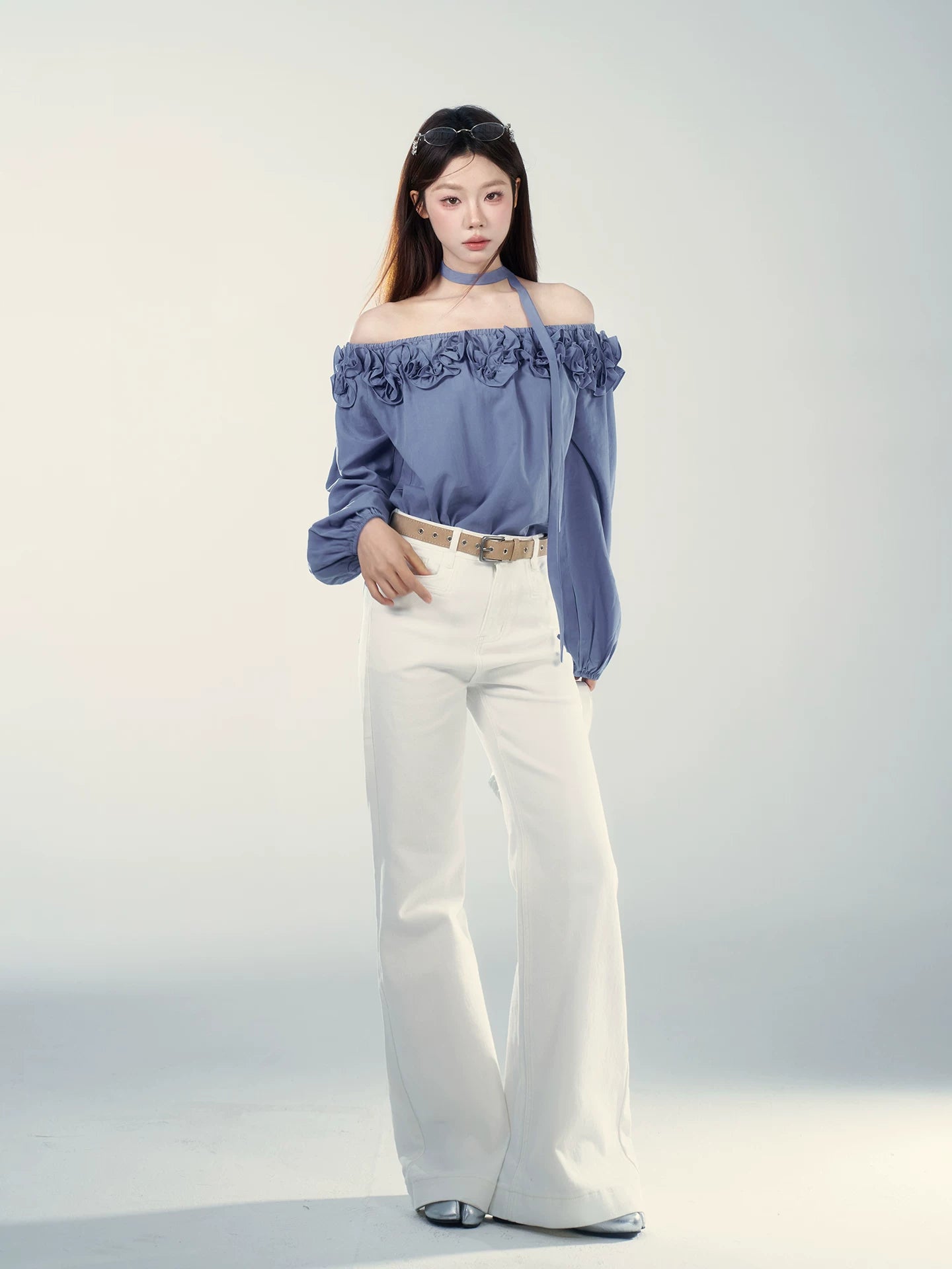 Wildberry High Waist Versatile Straight Flared Jeans