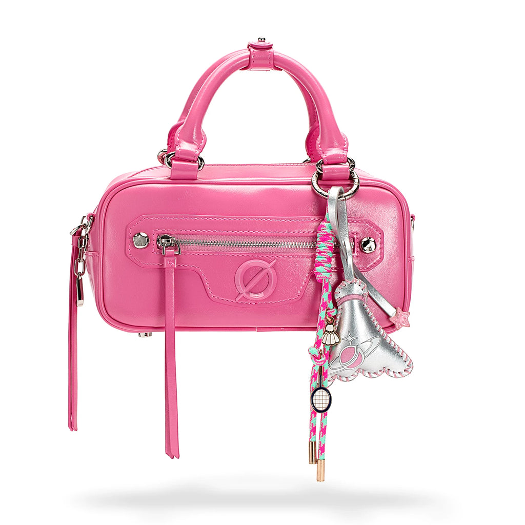 JELLY TOYBOY Hot Pink Faux Leather Zip-Top Boston Bag