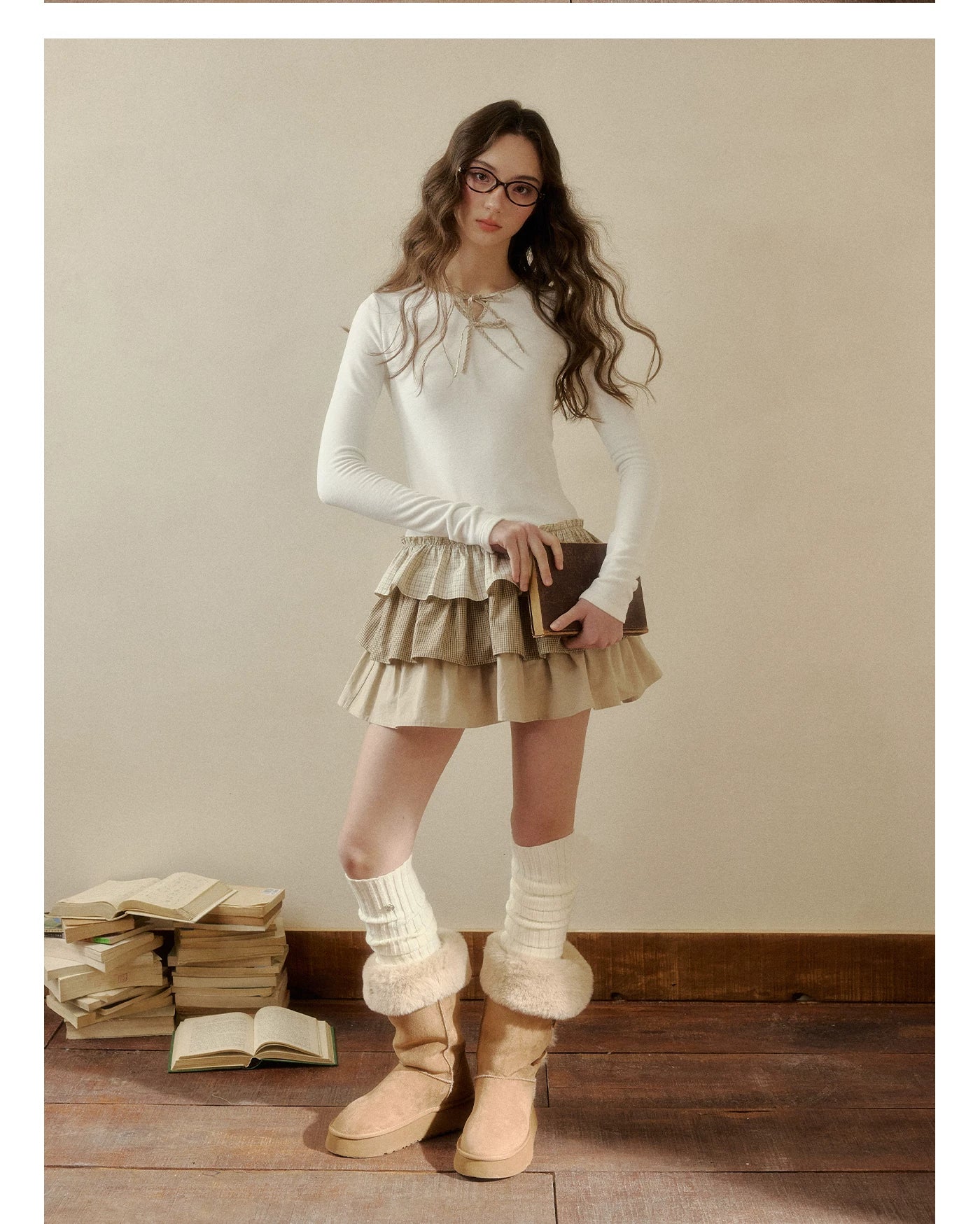 SunsetPark Vintage Knitted Patchwork Skirt