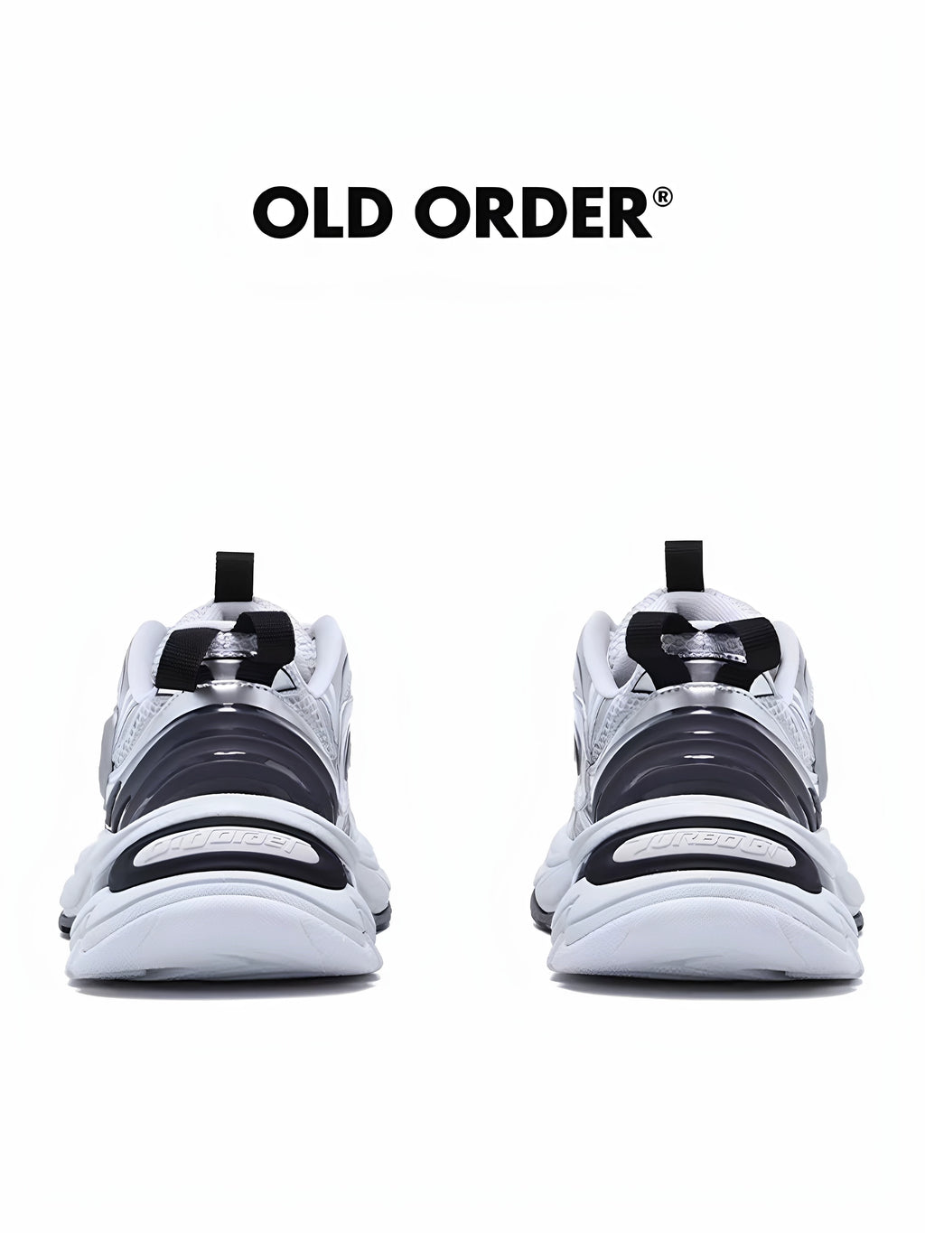 OLD ORDER Metallic Silver Chunky Platform Dad Sneaker