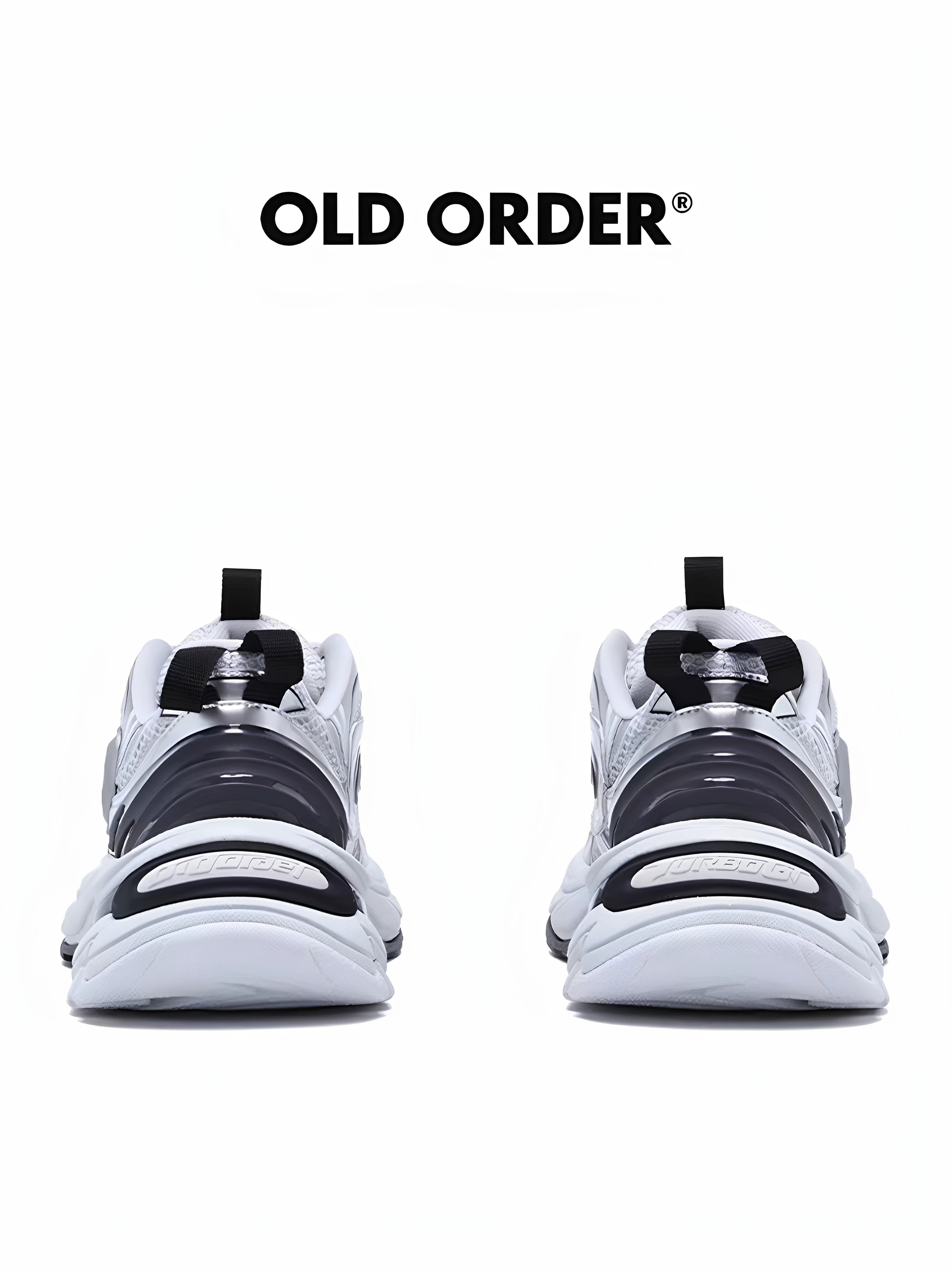 OLD ORDER Metallic Silver Chunky Platform Dad Sneaker