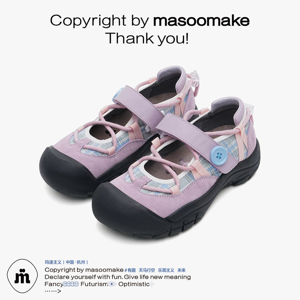 MASOOMAKE Leather Mary Jane Platform Sneaker