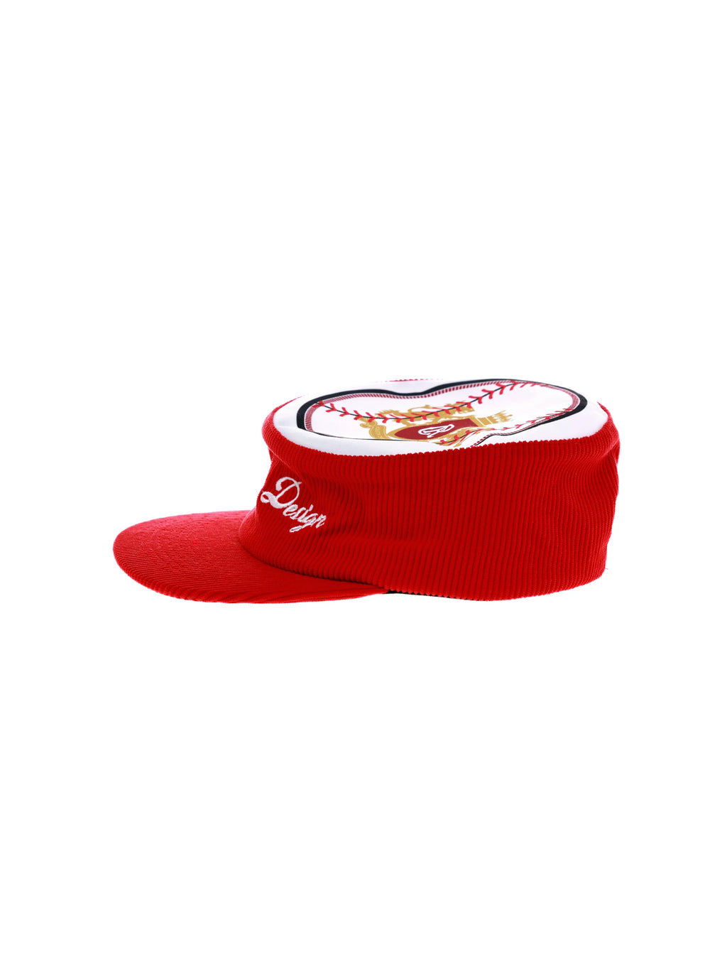 6CRAYON Embroidered Corduroy Patchwork Baseball Cap
