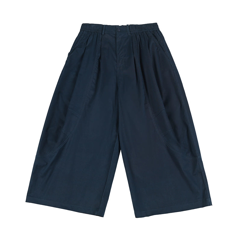NOEARS Japanese Retro Elastic Waist Loose Casual Pants