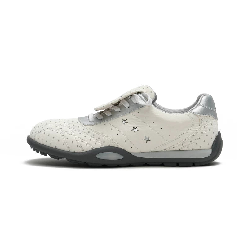 MASOOMAKE Leather Lace-Up Low-Top Sneaker