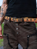 VOWPROGRESS Holographic Dynamic Hand-Stitched Top-Grain Leather Belt