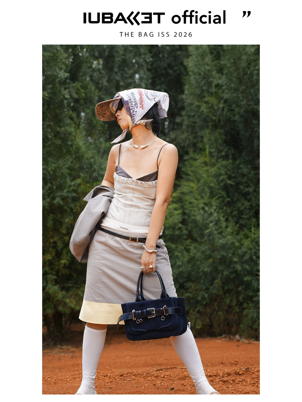 IUBALLET Leather Suede Boston Bag - Zip Top Shoulder Crossbody