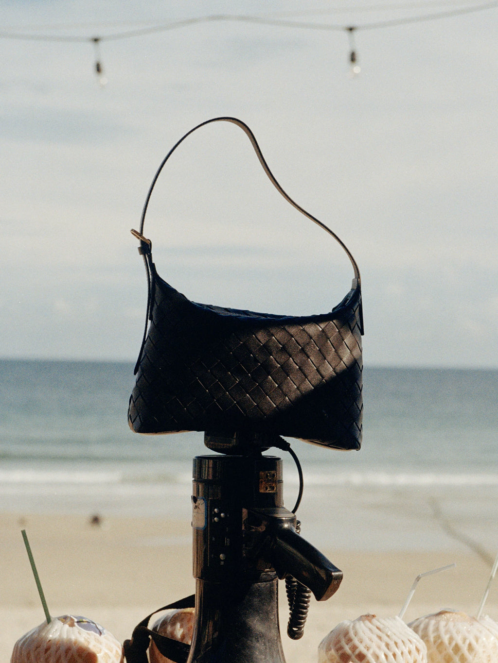 AVALEA Sheepskin Woven Shoulder Armpit Bag