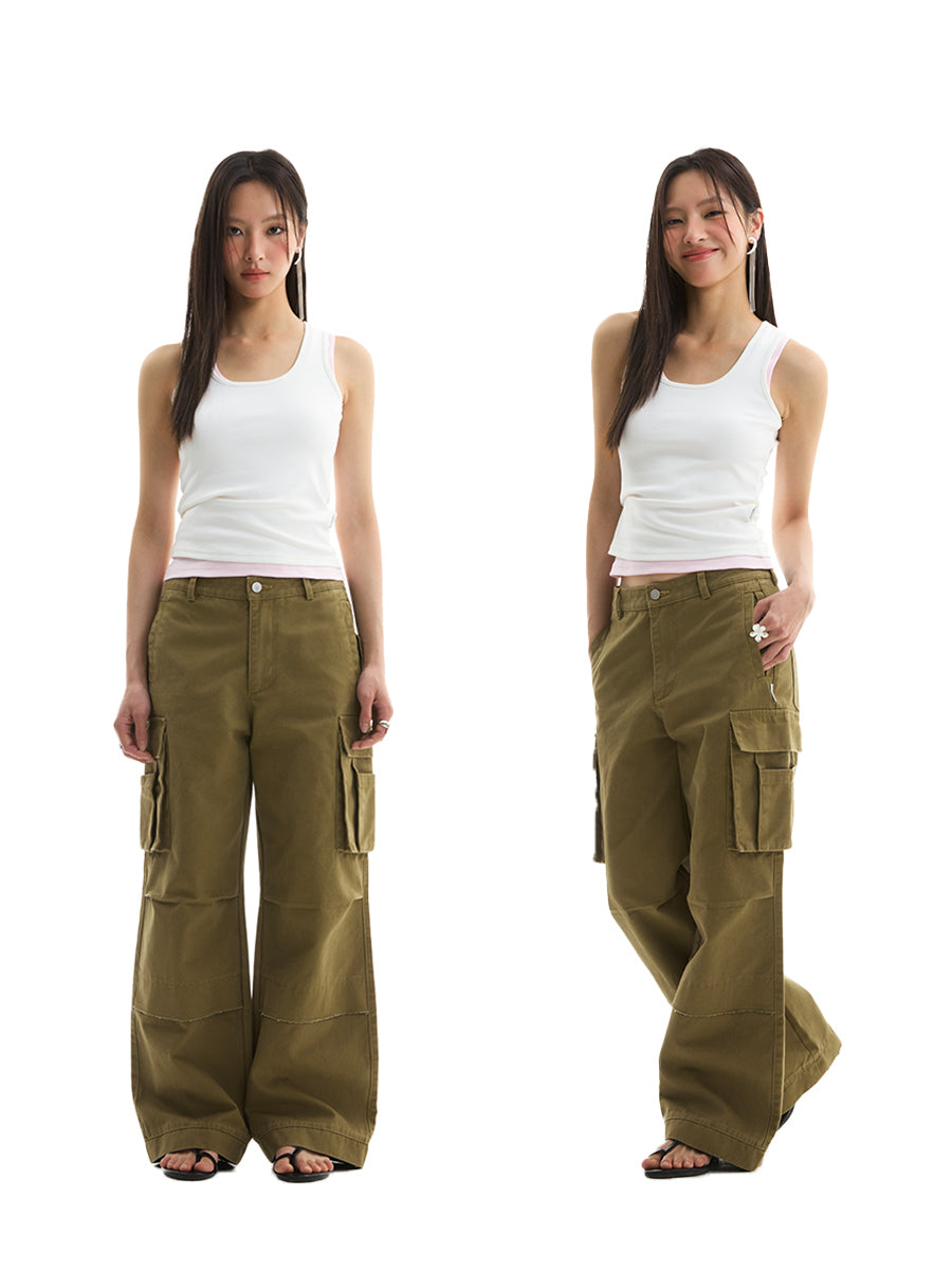 FUNKYFUN Stretch Slim U-neckline Vest