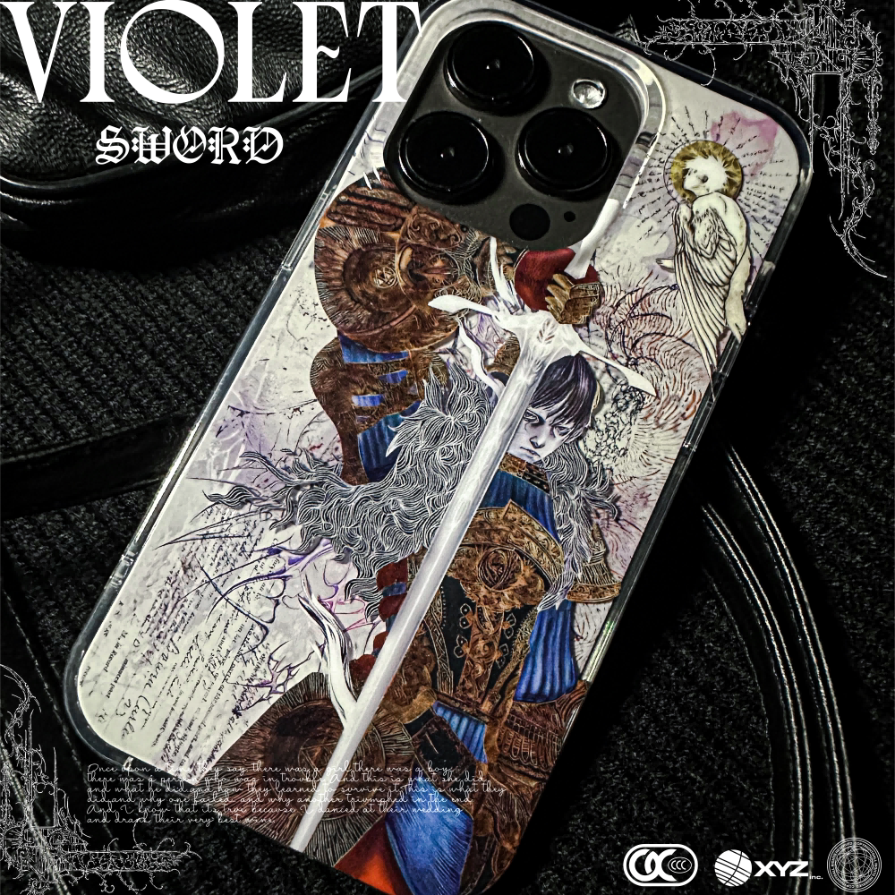 Violet SWORD Sword IMD Dual-Layer Patchwork iPhone Pro Max Case