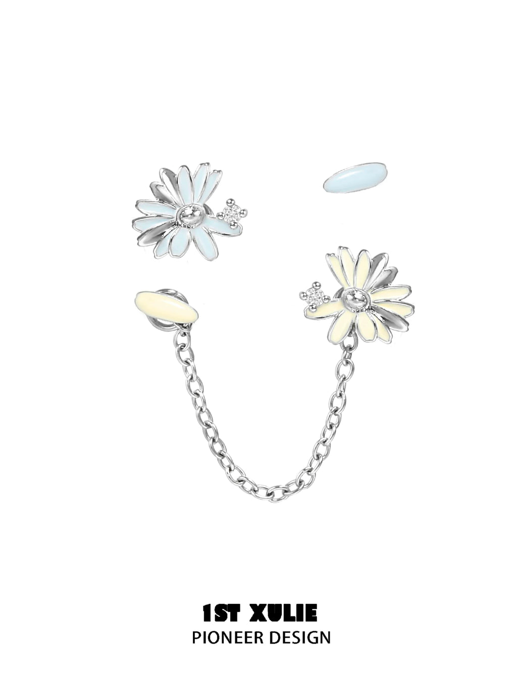 1ST XULIE Daisy Earrings for Double Piercings