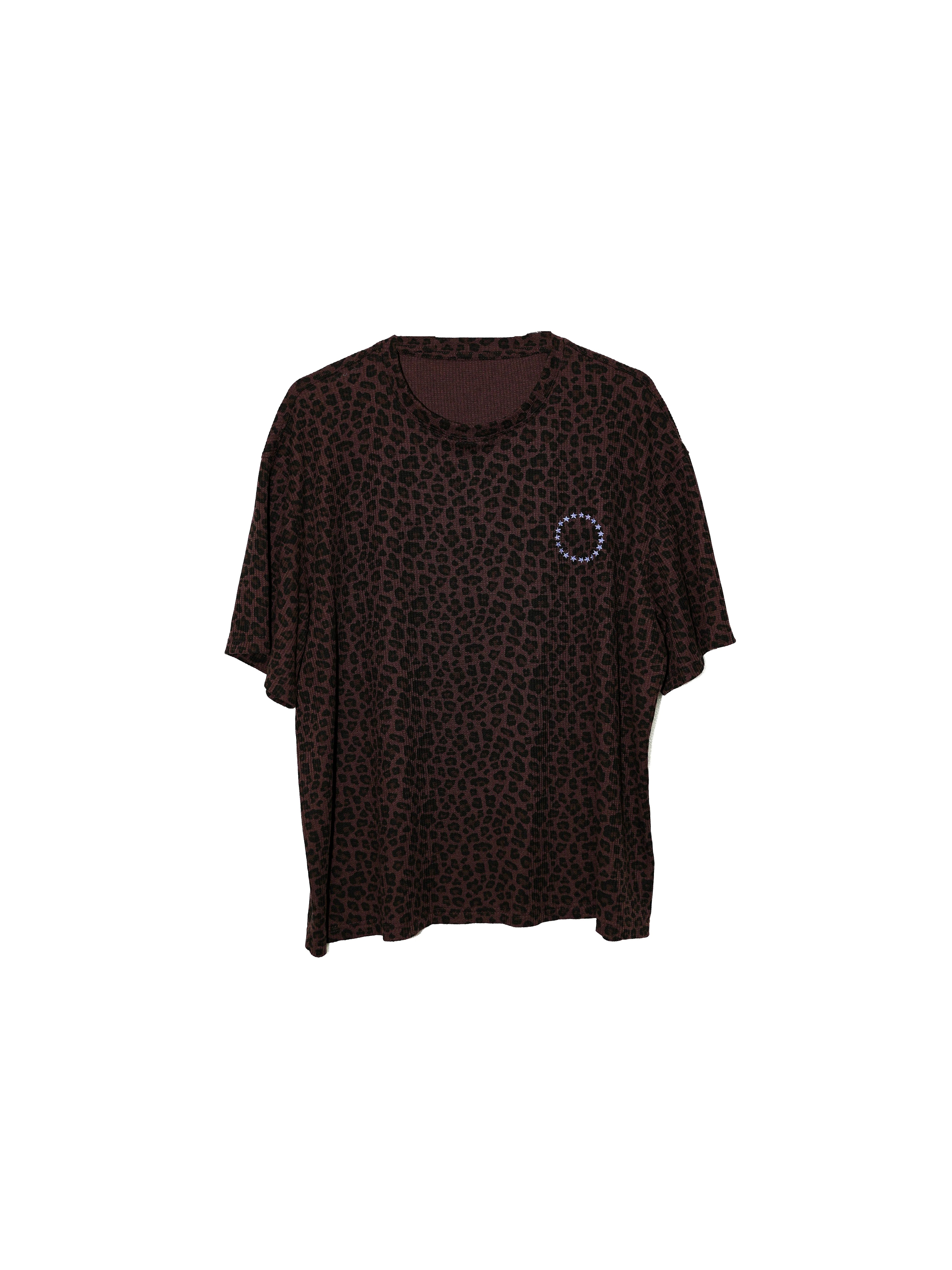 LIBERAFIT Camouflage Leopard Print Loose Tee