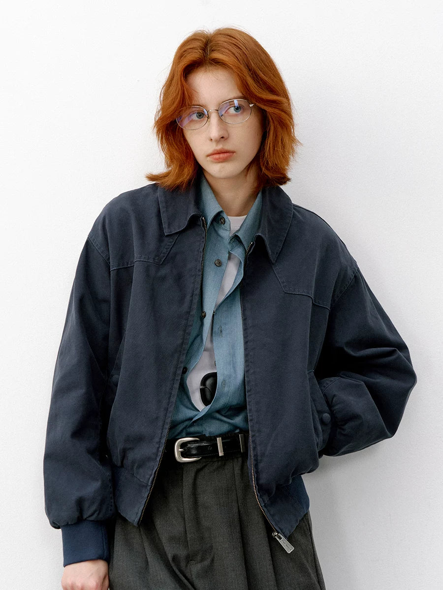 714Street Casual Versatile Waist Silhouette Short Jacket